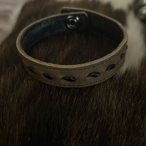 New leather snap bracelet